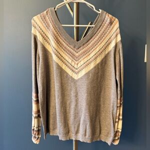 NWOT Multicolor V-Neck Sweater